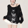 Nocturne Distressed Graphic Top