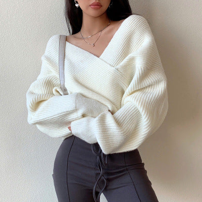 Off-Shoulder Knit Sweater – Cozy Minimal Luxe