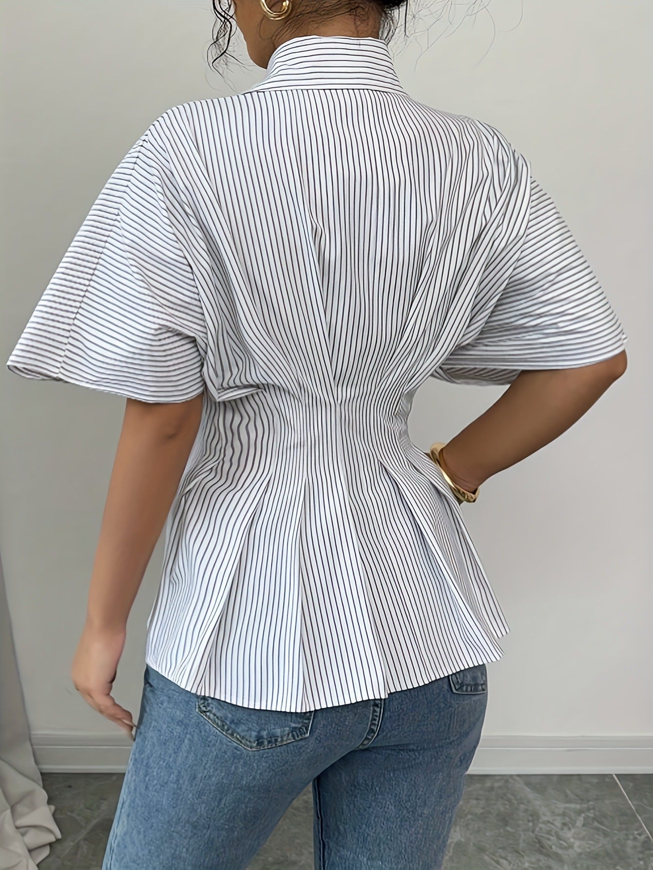 Sculpt Puff-Sleeve Corset Shirt