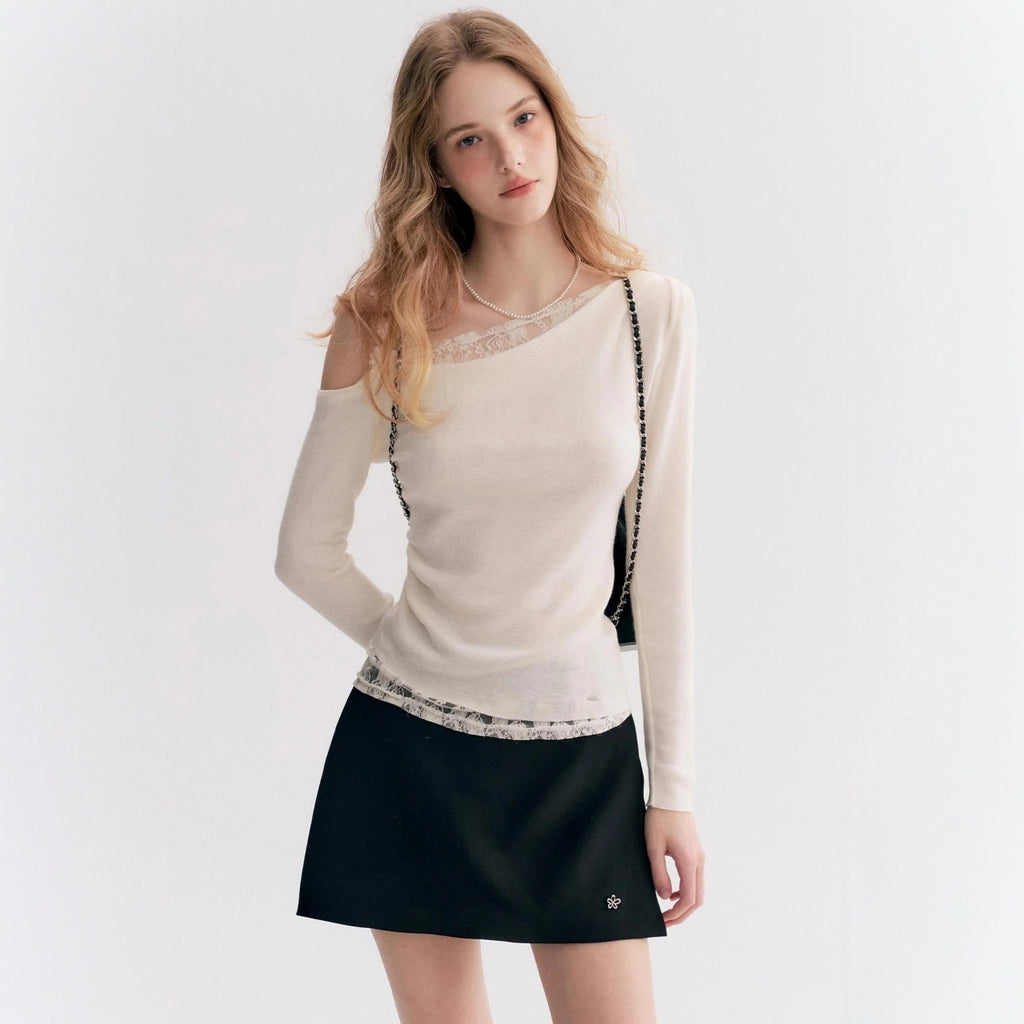 Lune One-Shoulder Knit Top