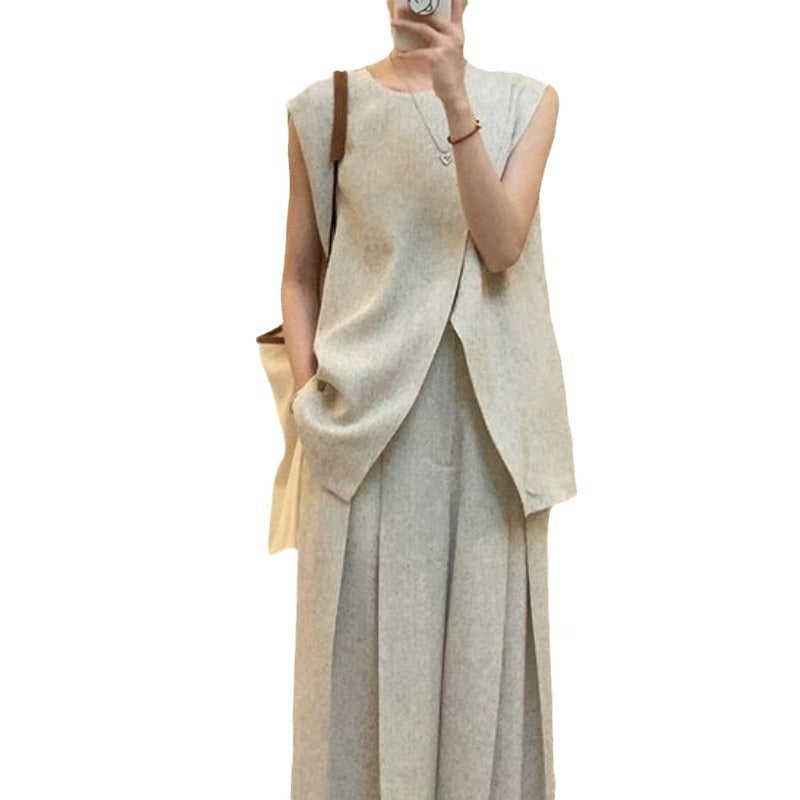 Sleeveless Linen Two-Piece Set – Effortless Everyday Ease