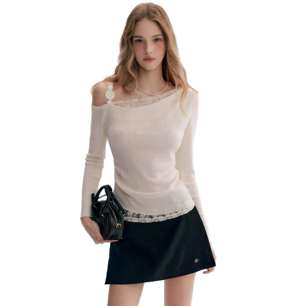 Lune One-Shoulder Knit Top