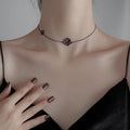 Noir Bloom Minimal Choker
