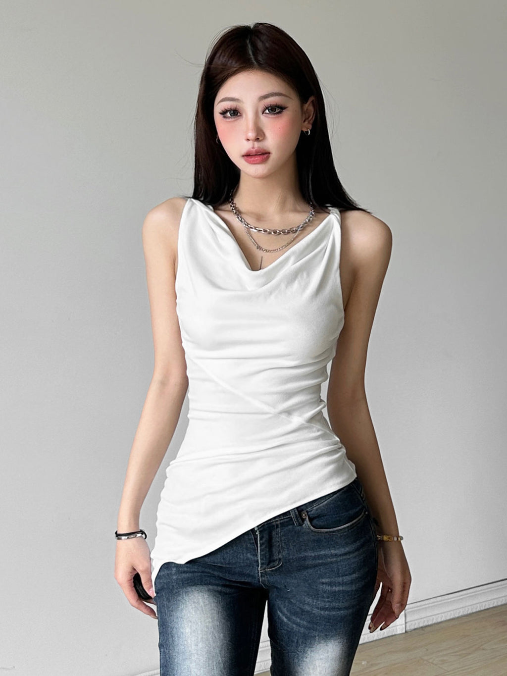 One Shoulder Ribbed Top – Soft Street Elegance