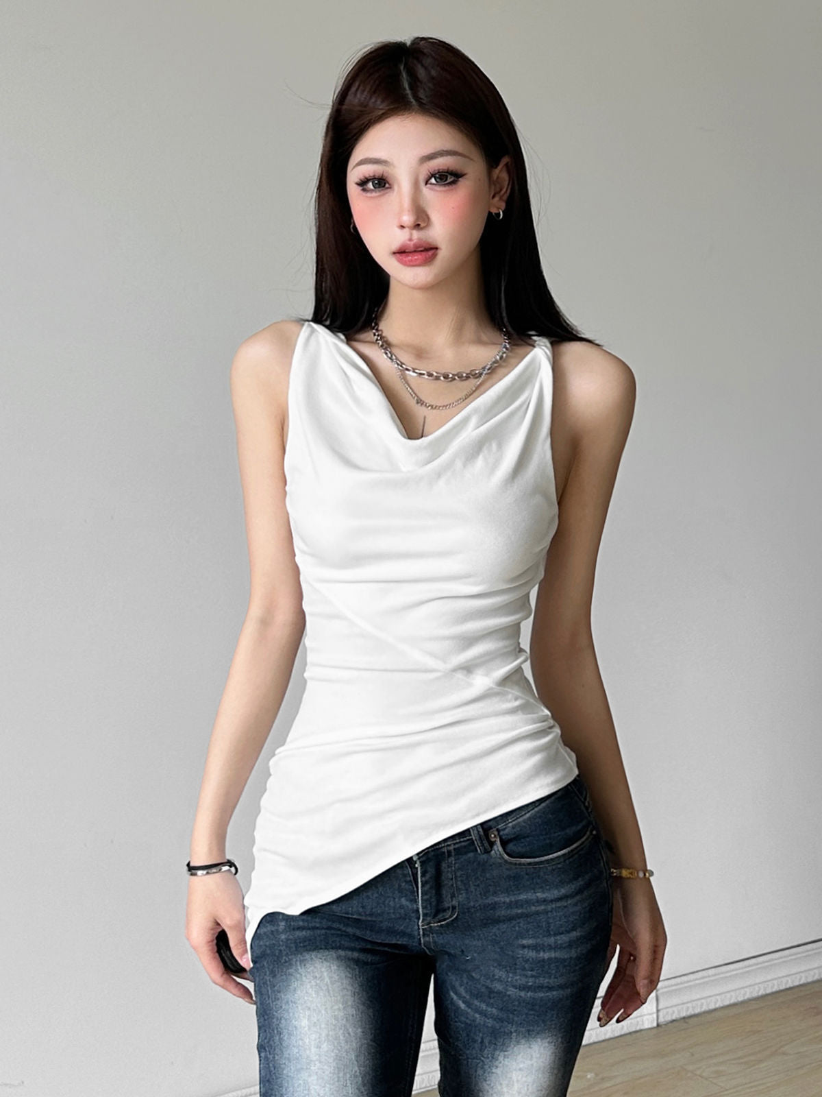 One Shoulder Ribbed Top – Soft Street Elegance