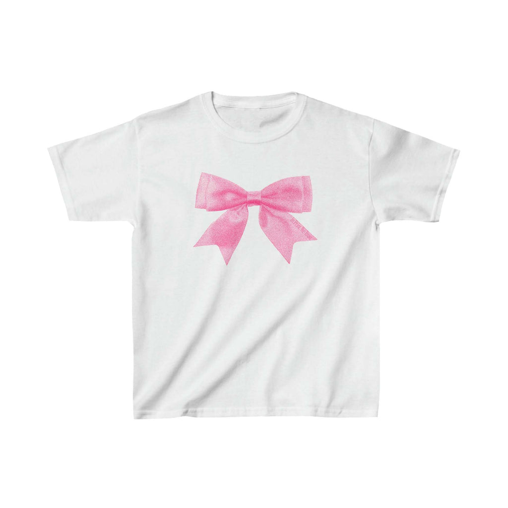 Soft Bow Detail Crop Tee – Playful Minimal Street Style