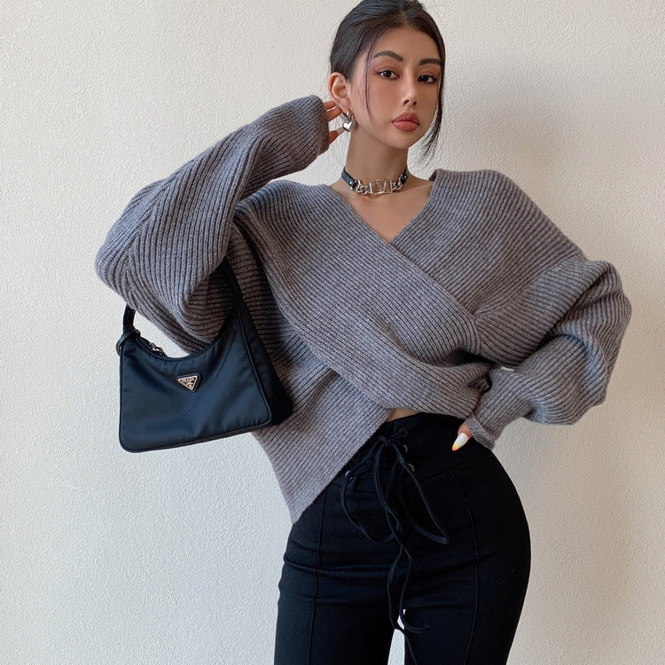 Off-Shoulder Knit Sweater – Cozy Minimal Luxe