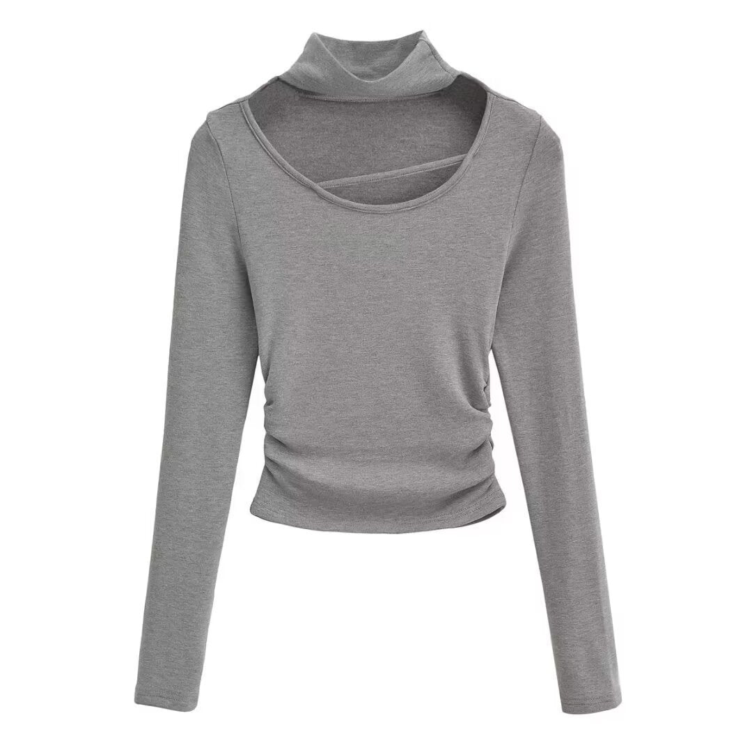 Cutout Long Sleeve Top – Bold Minimal Street Look