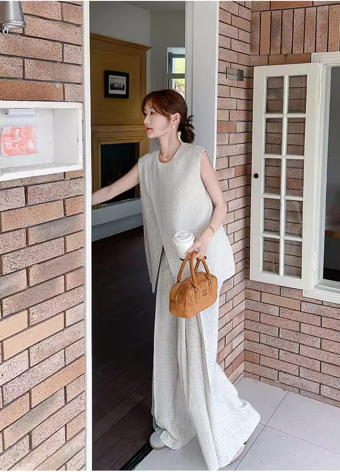 Sleeveless Linen Two-Piece Set – Effortless Everyday Ease