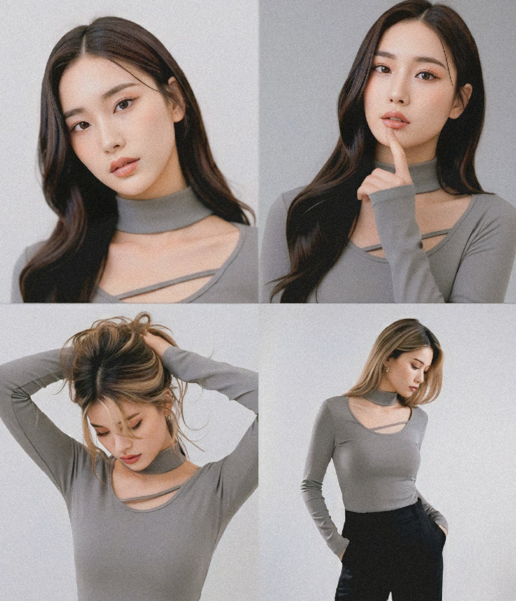 Cutout Long Sleeve Top – Bold Minimal Street Look