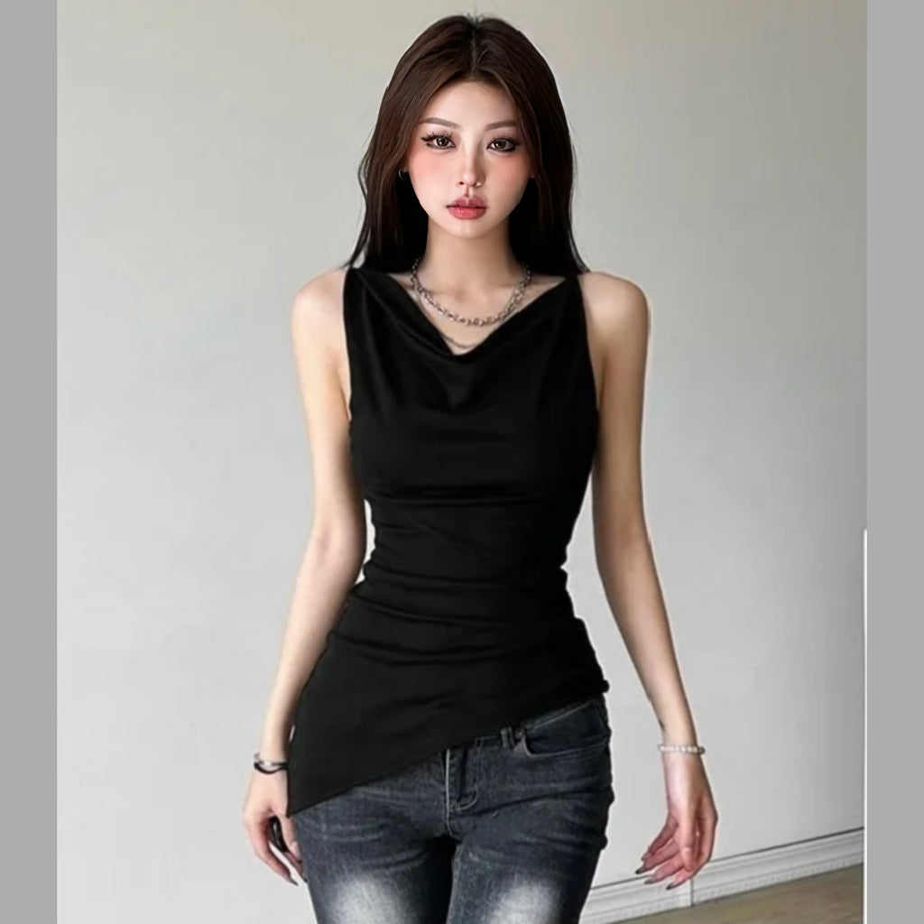 One Shoulder Ribbed Top – Soft Street Elegance