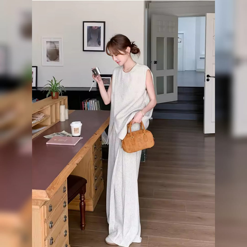 Sleeveless Linen Two-Piece Set – Effortless Everyday Ease