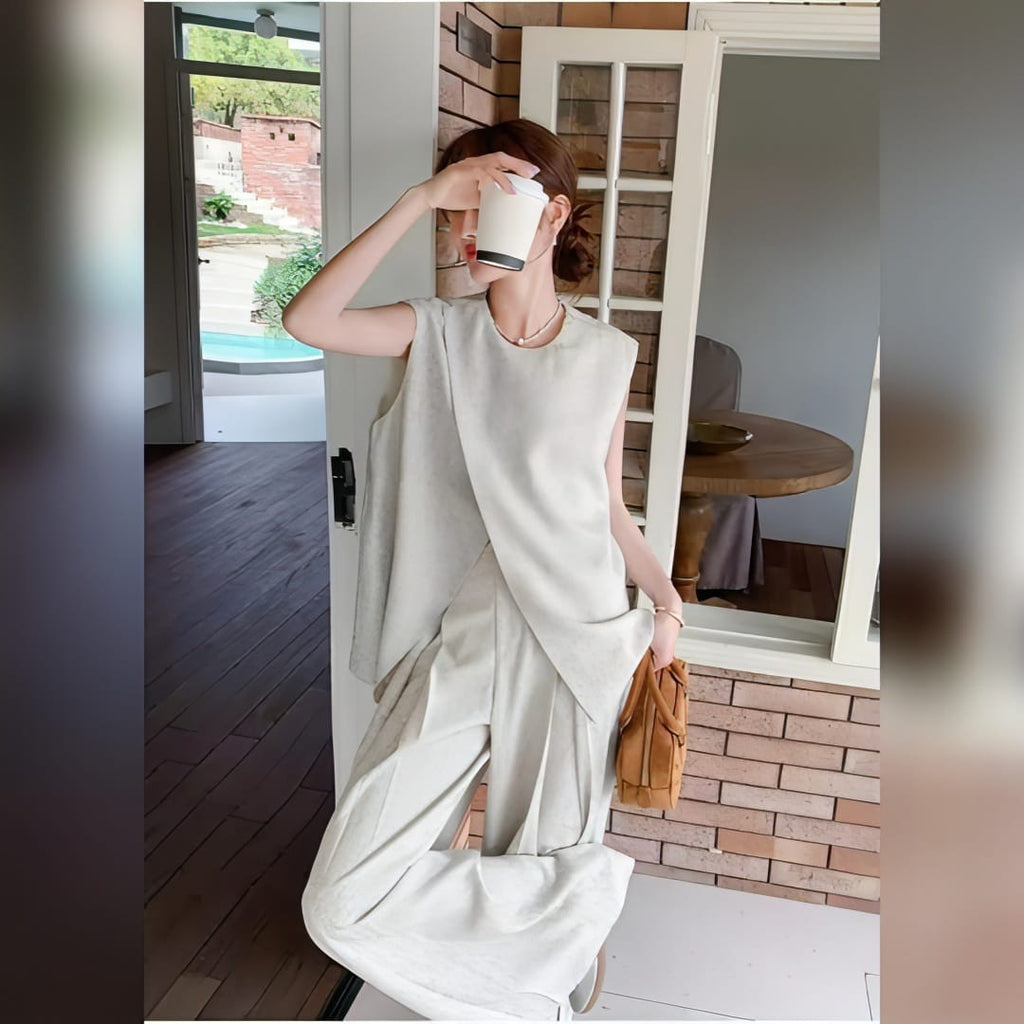 Sleeveless Linen Two-Piece Set – Effortless Everyday Ease