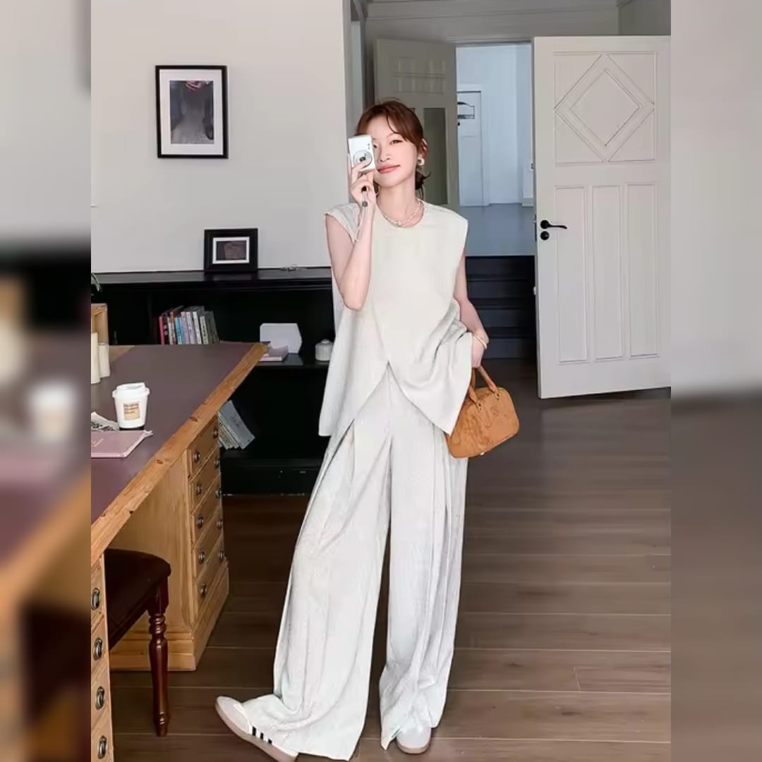 Sleeveless Linen Two-Piece Set – Effortless Everyday Ease