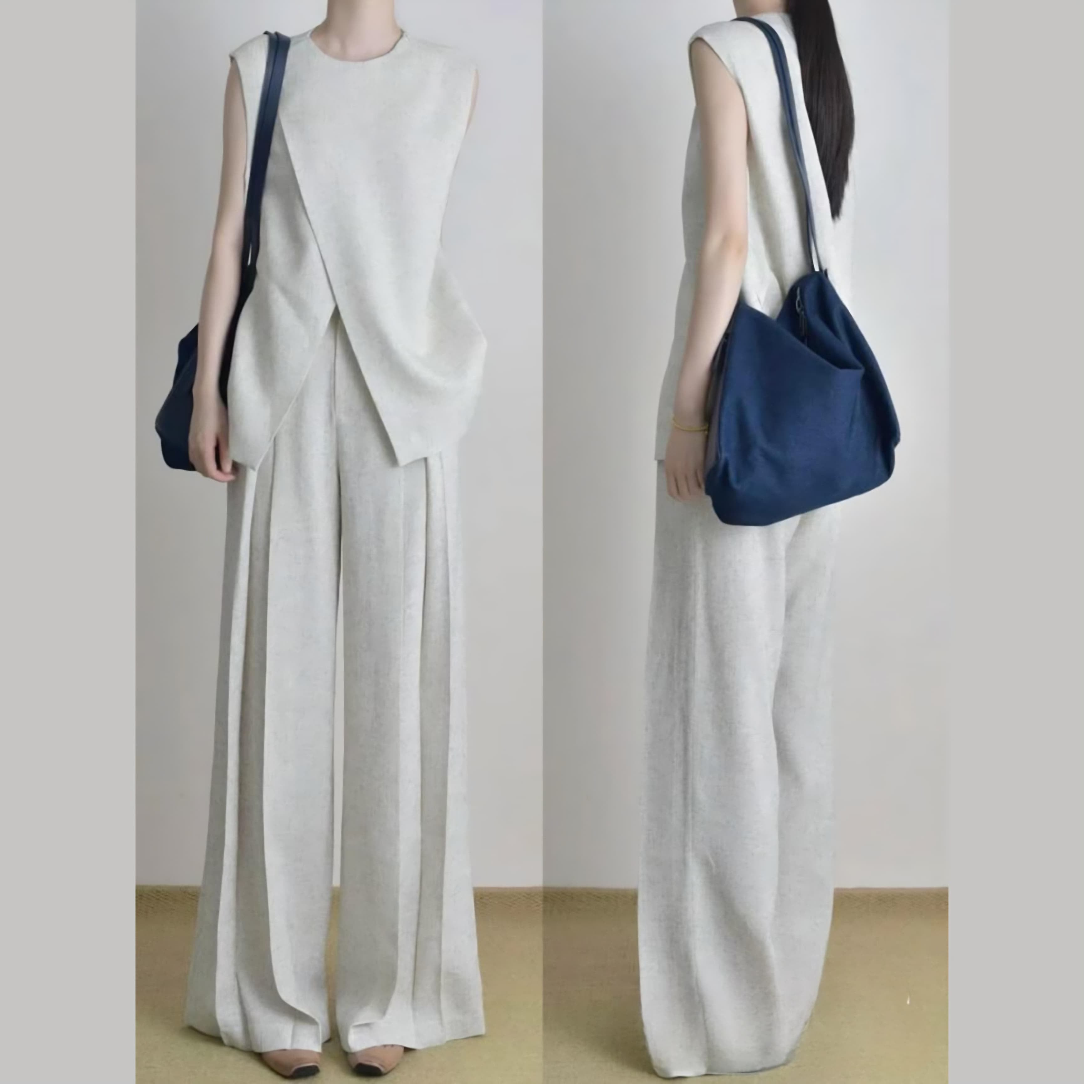 Sleeveless Linen Two-Piece Set – Effortless Everyday Ease