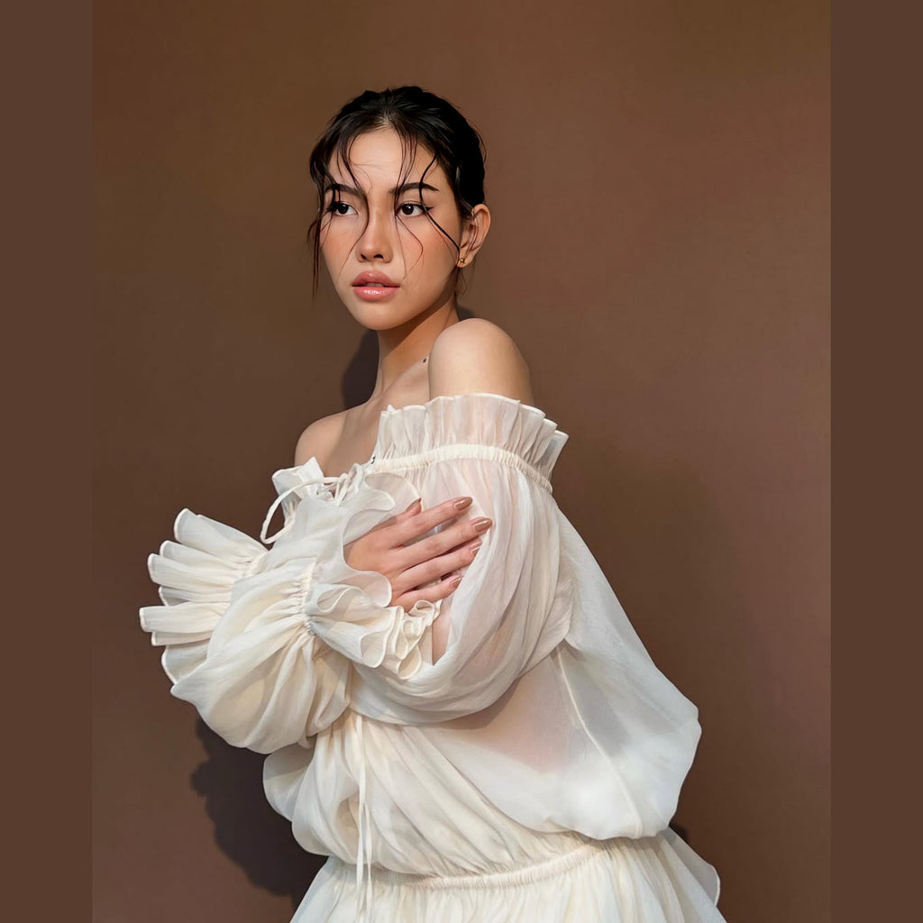 Boho Puff Sleeve Blouse and Bottoms  – Soft Vintage Statement