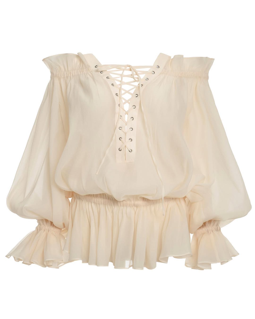 Boho Puff Sleeve Blouse and Bottoms  – Soft Vintage Statement